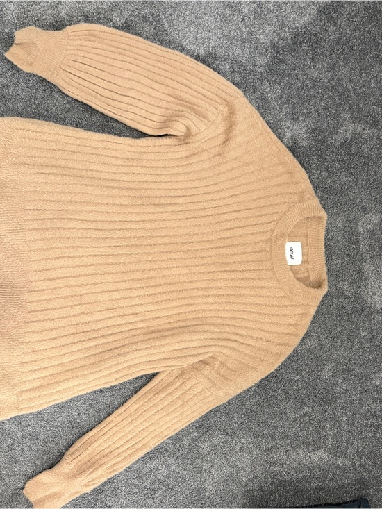 aerie Sweaters - aerie Ribbed Crewneck Sweater in Camel Beige